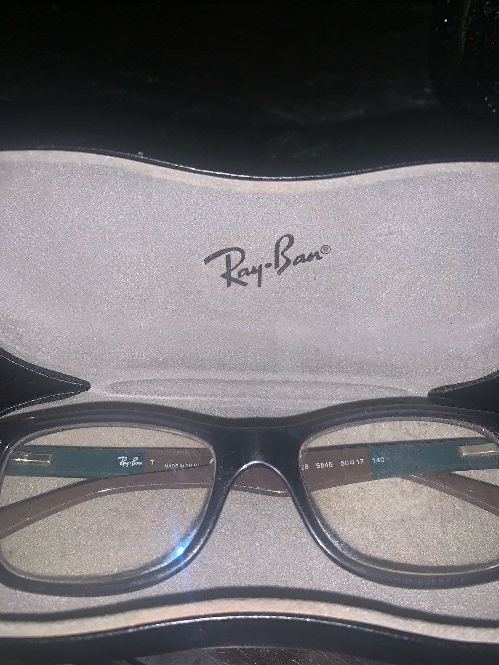 Ray-Ban glasses with hard case